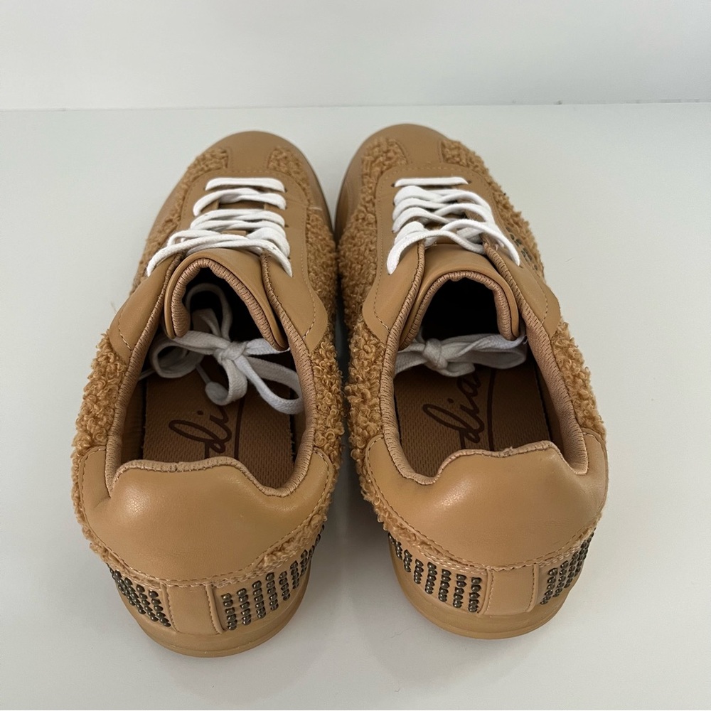 Zodiac Sansa Studded Sneakers Tan Shearling 10 - Picture 9 of 14